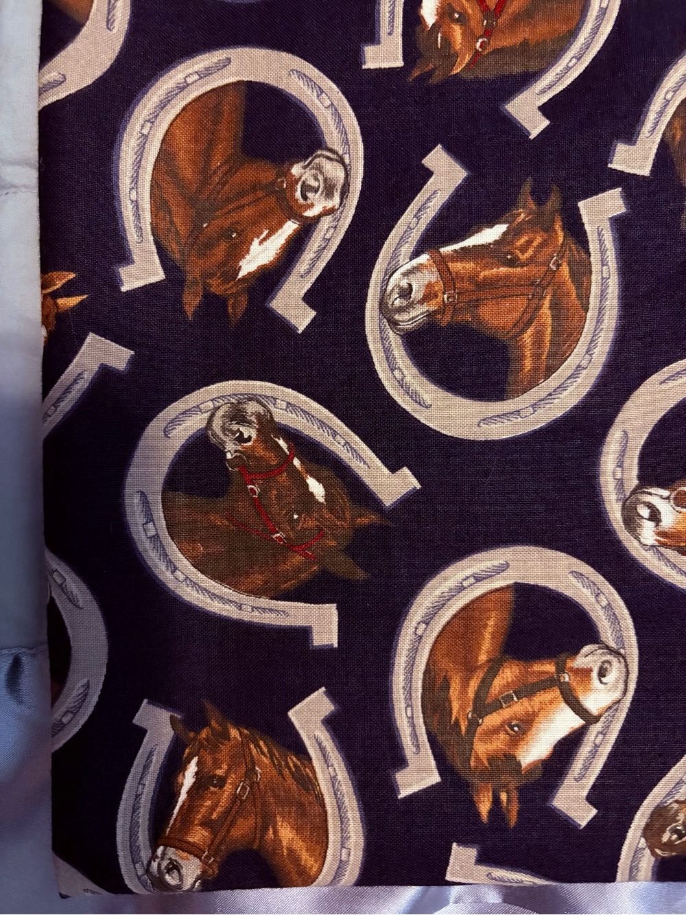 Lot of 3 Cranston Print Works Co Equestrian Theme Fabric Panels 40x102in each